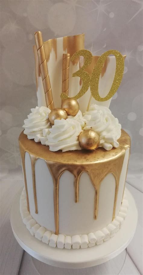 White And Gold Drip Cake 50th Birthday Cake For Women 50th Birthday