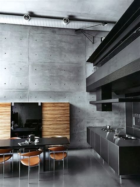 Concrete Accent Wall Interior Design Ideas