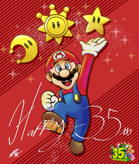 Happy 35th Anniversary Mario Some Artwork I Did Mario