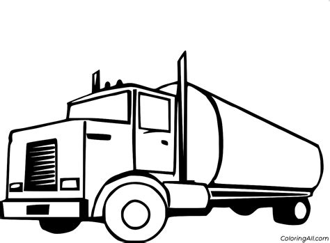 Tanker Truck Coloring Page Coloringall