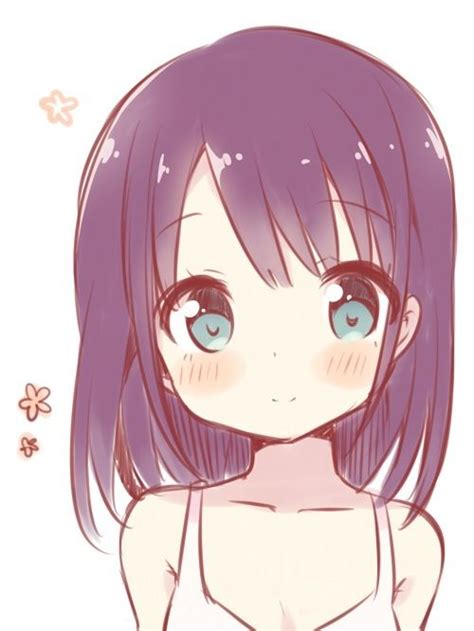Cute Medium Length Black Hair Anime Manga Girl Eyes
