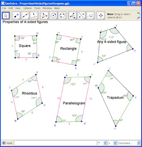 Open Source Physics Singapore Geogebra On General 4 Sided Figures