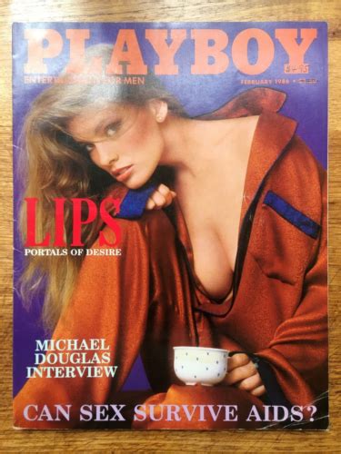 Playboy Magazine February Michael Douglas Cherie Witter Rare