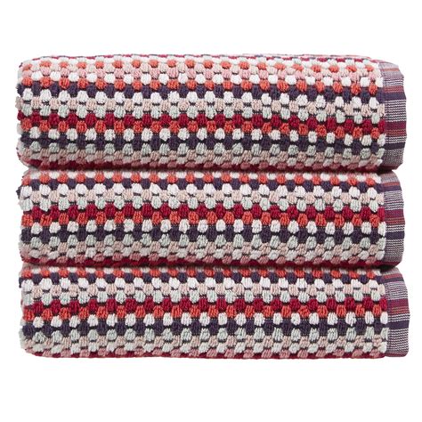 Christy Carnaby Stripe Berry Bath Towel