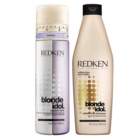 How to fix brassy colored blonde hair. Redken Blonde Idol Shampoo (300ml) and Custom-Tone Violet ...