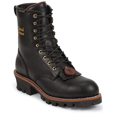 Chippewa 73050 Steel Toe Insulated Waterproof Black Oiled Logger Boots