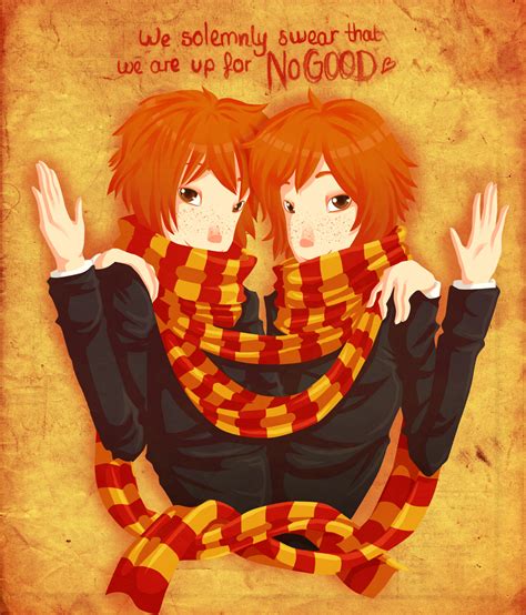 Fred And George Weasley By Kitsoow On Deviantart