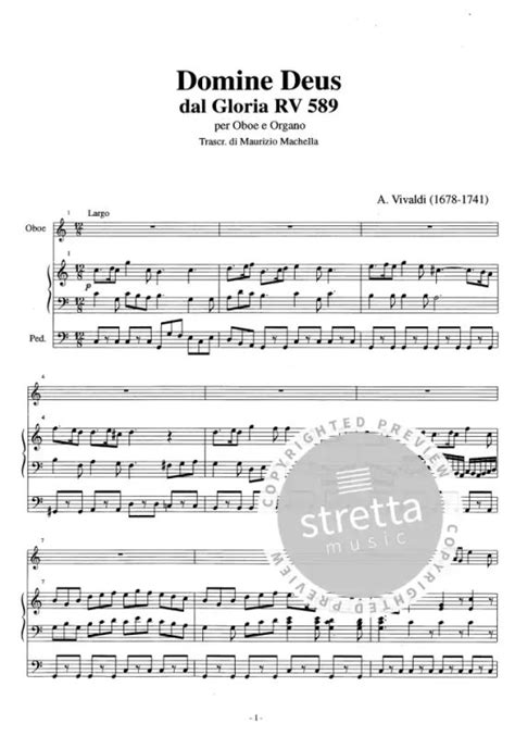 Domine Deus From Antonio Vivaldi Buy Now In The Stretta Sheet Music Shop