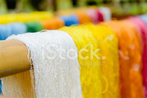 Silk Thread In Country Of Asiasilk Production Stock Photo Royalty