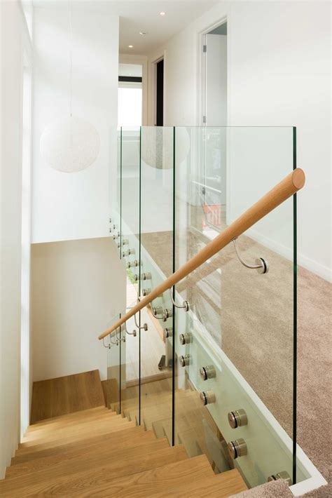 Glass Balustrade Wooden Stairs Wooden Handrail Glass In Home
