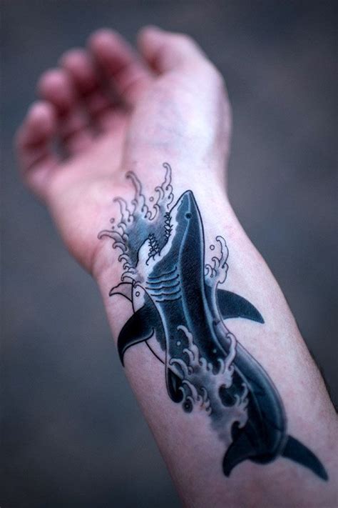 Henna tattoo designs bring about multiple thoughts. Greyscale Shark Temporary Tattoo Classic Tattoo by ...