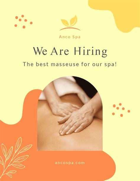 Free Massage Recruitment Hiring Flyer Template Download In Word