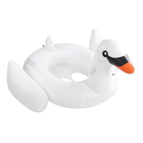 Herchr Leisure Giant Swan Inflatable Ride On Pool Float Swim Ring Water