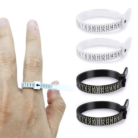Buy Ring Sizer Finger Measuring Tool Rings Size Measurement Reusable