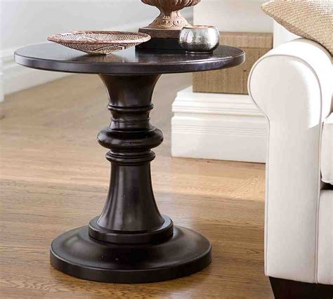 Tall corner accent table, sure you to choose an end tables homepop large round wood metal plastic glass acrylic marble gold or wood table. Black Round Pedestal End Table - Decor Ideas