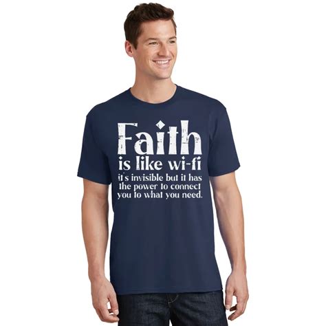 Faith Is Like Wifi God Jesus Religious Christian T Shirt Teeshirtpalace