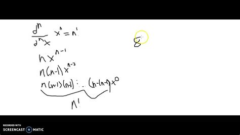The nth derivative of x^n - YouTube