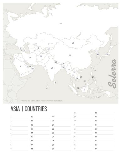 Asia Countries Printables Map Quiz Game In 2022 Asia Map Map Quiz