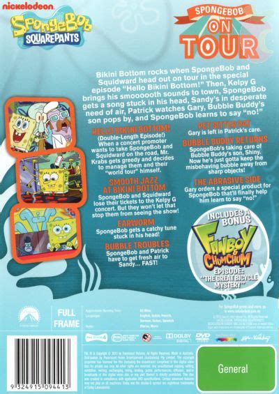 Image Spongebob On Tour Dvd Back Cover Encyclopedia Spongebobia