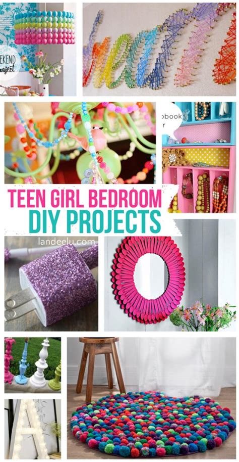 Fun diys for teens tend to be colorful, whimsical, and easy to make in an afternoon. Teen Girl Bedroom DIY Projects | landeelu.com