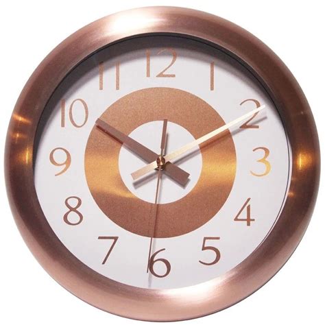 Classic Copper 10 Contemporary Wall Clock By Infinity Instruments