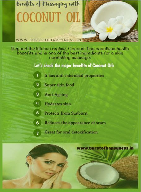 7 Benefits Of Massaging With Coconut Oil Coconut Health Coconut Oil