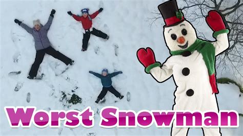 Worst Snowman Ever VLOG Drone Almost Crashes Into The Snow YouTube