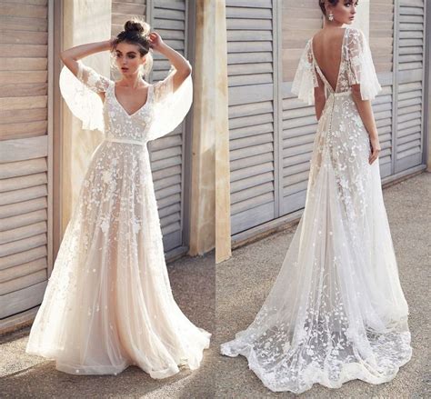Many of our designs are just as perfect for a traditional wedding as they are for a rustic affair, a. China Boho Bridal Gown Lace A-Line Simple Beach Wedding ...