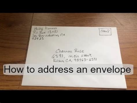Providing the correct information with the right formatting ensures your mail is delivered to the in this article, we'll explain how to address an envelope, package and military letter and provide tips and examples. How to address\ fill out an envelope - YouTube