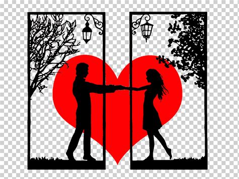 Silueta Pareja Enamorada Amor Cuadro Texto Png Klipartz