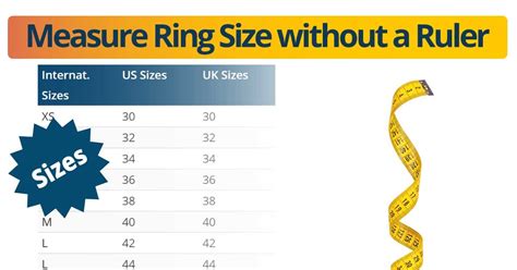 Ring Sizes In Inches Size Charts How To Measure The Correct Size Of