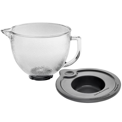 Kitchenaid K5gbh 5 Qt Hammered Glass Mixing Bowl With Handle And Lid