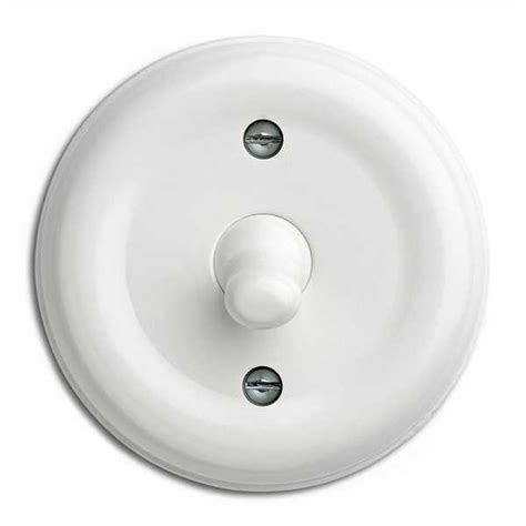 Surface Mounted Toggle Switch Alternation White Duroplast Classic Style
