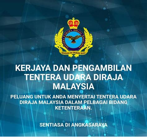 Bermula januari 2018, terdapat syarat baru yang digunapakai pihak urus setia hpipt untuk. Pengambilan TUDM Tentera Udara Diraja Malaysia TERKINI ...