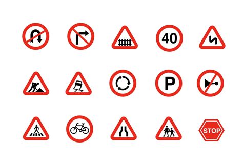 15 Traffic And Road Signs Icons Creative Market