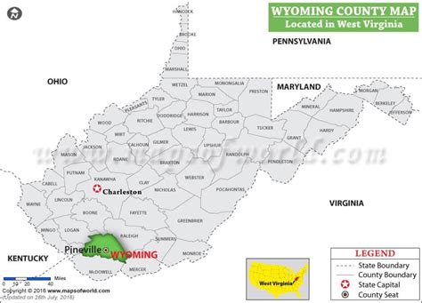 Wyoming County Map West Virginia