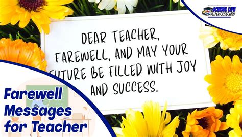 65 Farewell Messages For Teacher Expressing Gratitude And Good Wishes