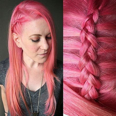 Pink And Peach Ombre Hair Hair Colar And Cut Style