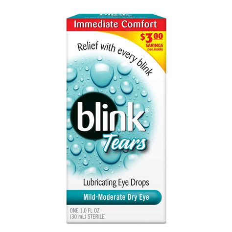 Blink Tears Lubricating Eye Drops Mild Moderate Dry Eye 30 Ml Pack Of