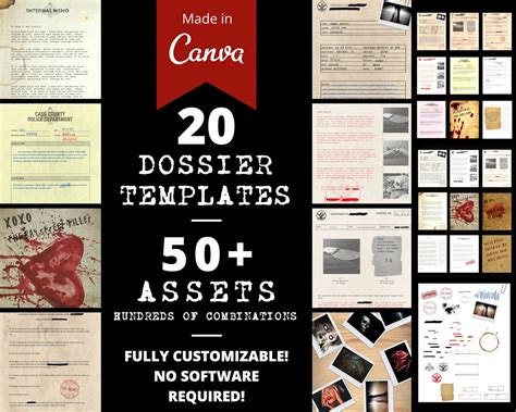 20 Editable Dossier Templates Edit In Canva Customizable Etsy Uk