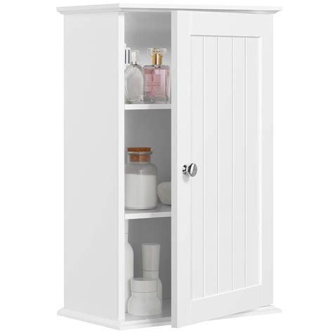 Buy Yaheetech Wood Bathroom Wall Cabinet Toilet Medicine Storage
