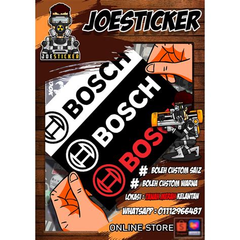 Sticker Bosch Pelbagai Saiz Dan Warna Shopee Malaysia