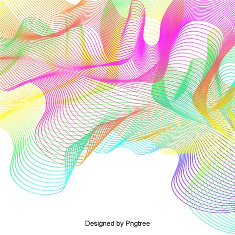 Curved Lines On Png Background