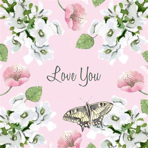 Liefdeskaart Romantische Bloemen Kaartje2go