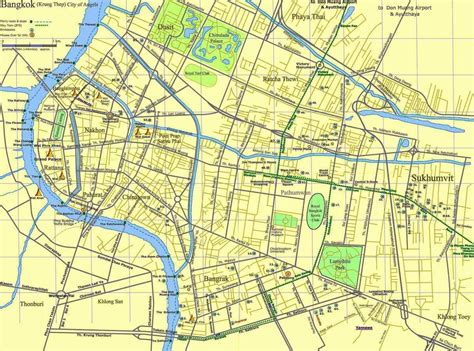 Bangkok Jalan Peta Peta Dari Bangkok Thailand