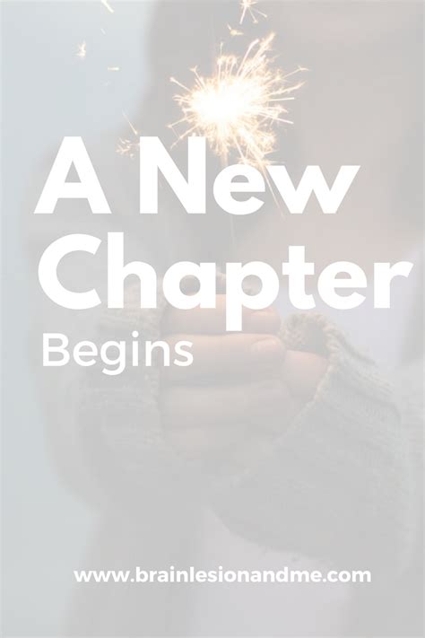 A New Chapter Begins My Brain Lesion And Me