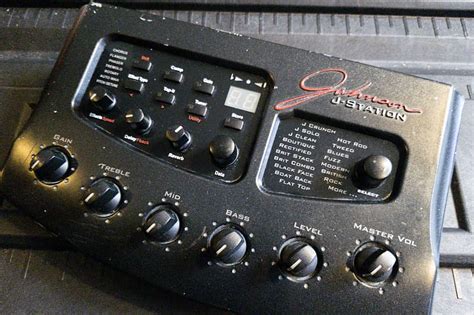 johnson j station black guitar preamp emulator and reverb