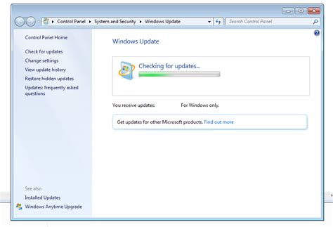 Guide Windows Update Searching For Updates Windows 7 Microsoft Windows