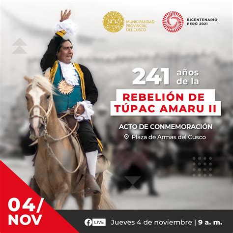 Cusco Presentará Escenificación De Rebelión De Túpac Amaru Ii Por 241