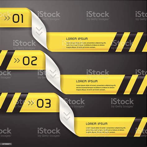 Vector Bright Yellow Banners Set Stock Illustration Download Image